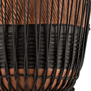 Meinl  ADJ3-XL - African Style, Rope Tuned Wood Djembe - Brown/Black