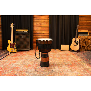 Meinl  ADJ3-XL - African Style, Rope Tuned Wood Djembe - Brown/Black