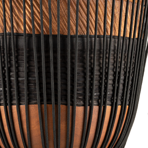 Meinl  ADJ3-L - African Style, Rope Tuned Wood Djembe - Brown/Black