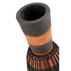 Meinl  ADJ3-M - African Style, Rope Tuned Wood Djembe - Brown/Black