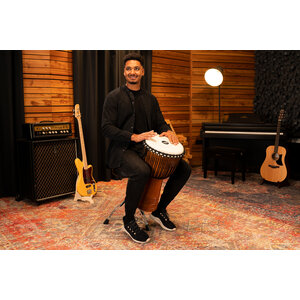 Meinl  ADJ2-XL - African Style, Rope Tuned Wood Djembe - Brown