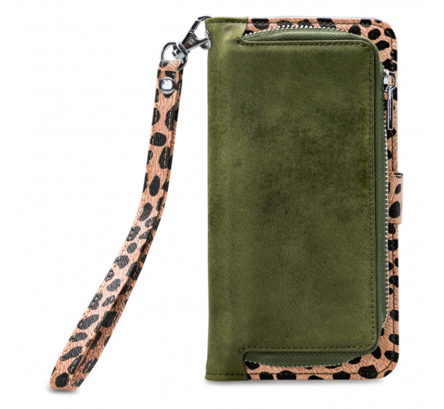Mobilize 2in1 Gelly Wallet Zipper Case iPhone XR Groen/Luipaard