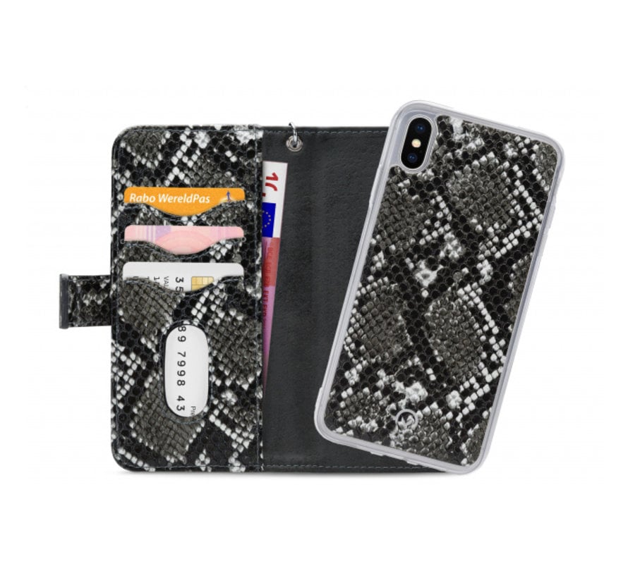 Mobilize 2in1 Gelly Wallet Zipper Case iPhone X/Xs Zwart/Snake