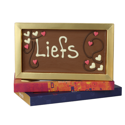Liefs - Chocoladereep met tekst Liefs - Chocoladereep met tekst