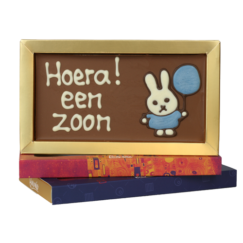 Een zoon - Chocoladereep met tekst Een zoon - Chocoladereep met tekst
