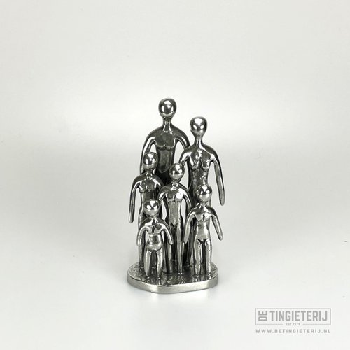 De Tingieterij Skulptur "Die Familie" - 4 Kind(16cm)