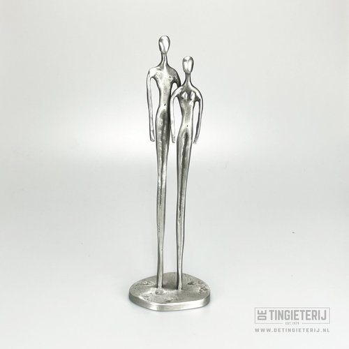 De Tingieterij Sculptuur "Het Gezin" - Echtpaar (24cm)