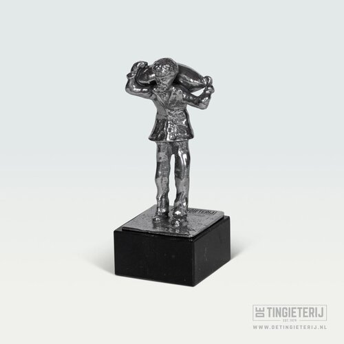 De Tingieterij Pewter bag carrier figurine – Craft profession in pewter