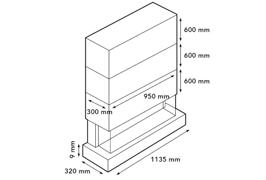 Disegno 3D XL LED Wall Elektrische Haard