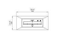 Grate 30 Bio-ethanol Inzethaard 76cm