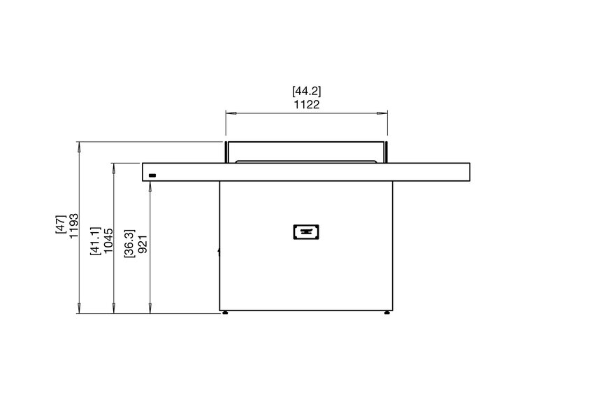 GIN 90 Bar Graphite Bio-ethanol Vuurtafel