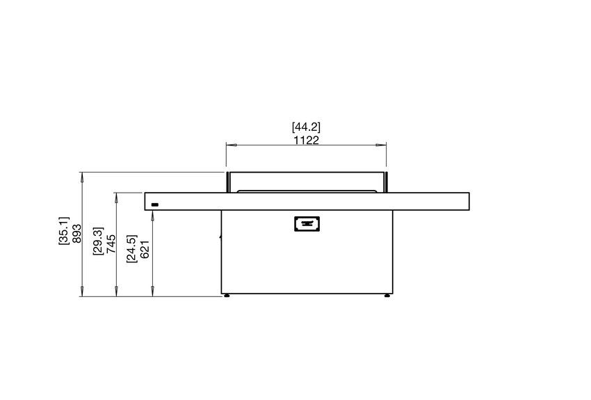 GIN 90 Dining Graphite Bio-ethanol Vuurtafel