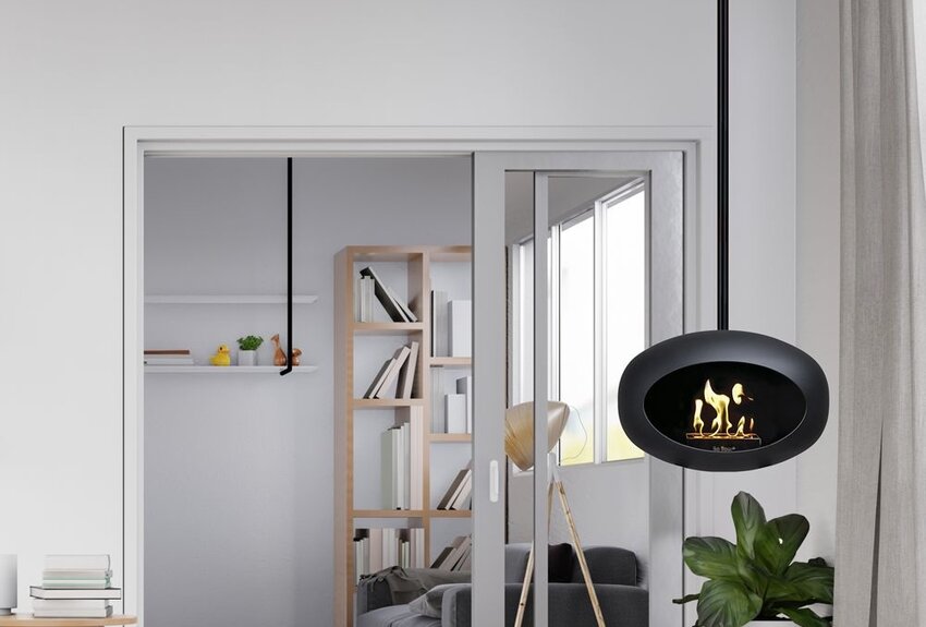 Sky Black Edition Bio-ethanol Haard Hangend