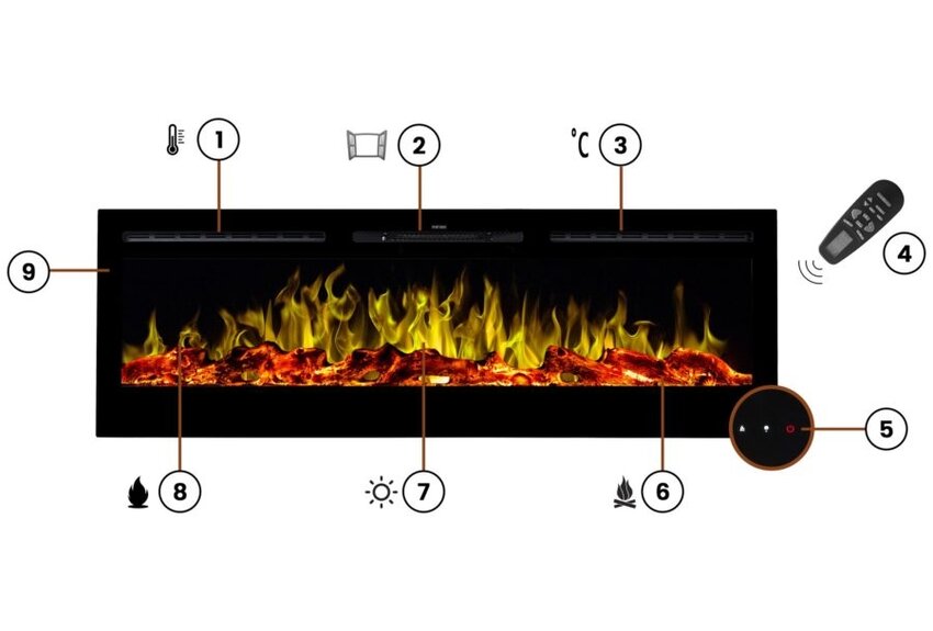 Majestic 26 / LED70 PRO Elektrische Haard 66cm