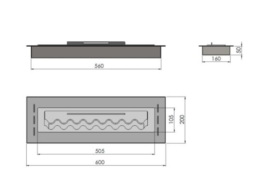 Inbox 600 Bio-ethanol Haard