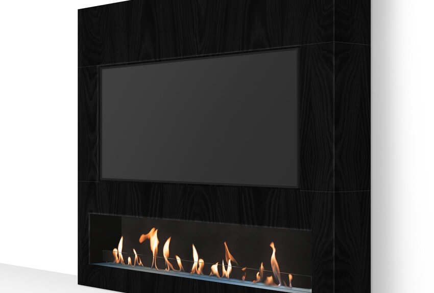 TV wand tot 72 inch houtlook zwart