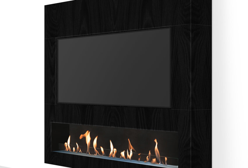 TV wand tot 85 inch houtlook zwart