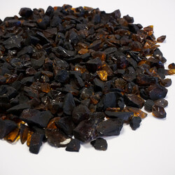 Fireglass amber/black decoratieve stenen