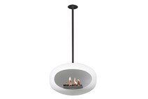 Sky White Black Pole Bio-ethanol Haard Hangend