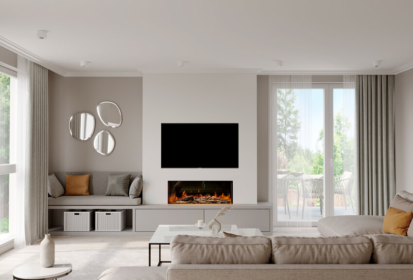TV haardmeubel Bianco TV haardmeubel Bianco