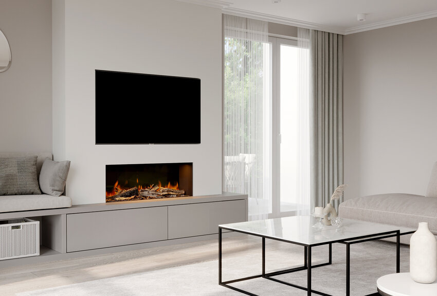 TV haardmeubel Bianco TV haardmeubel Bianco