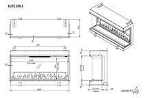 Elite 100 E Hoek Elektrische Inbouwhaard