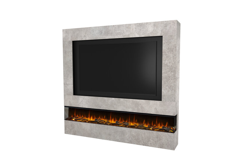 British Fires Media Wall + New Forest Elektrische Haard