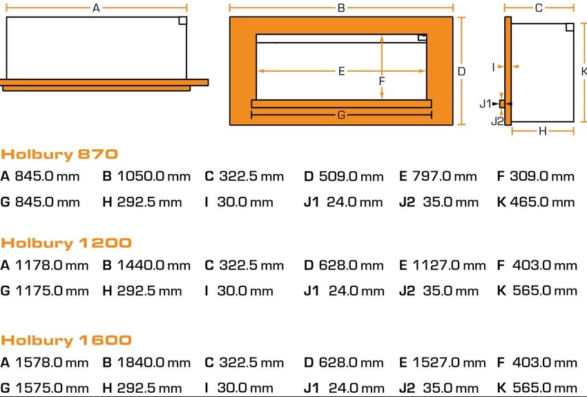 Holbury Suite Elektrische Inbouwhaard Grijs Marmerlook