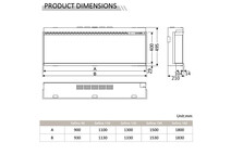 Sefino (Deluxe) Elektrische Inbouwhaard 90-180cm