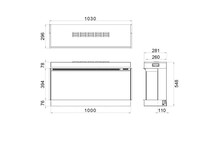 Trimline Solus 100 cm Elektrische Inbouwhaard Front  (Tweedekansje) #223