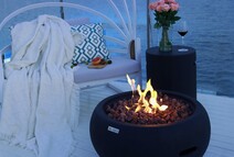 Modeno York Fire Bowl Ronde Betonlook Vuurtafel op Gas