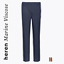 Heren Pantalon Elastische Band in Marine Blauw