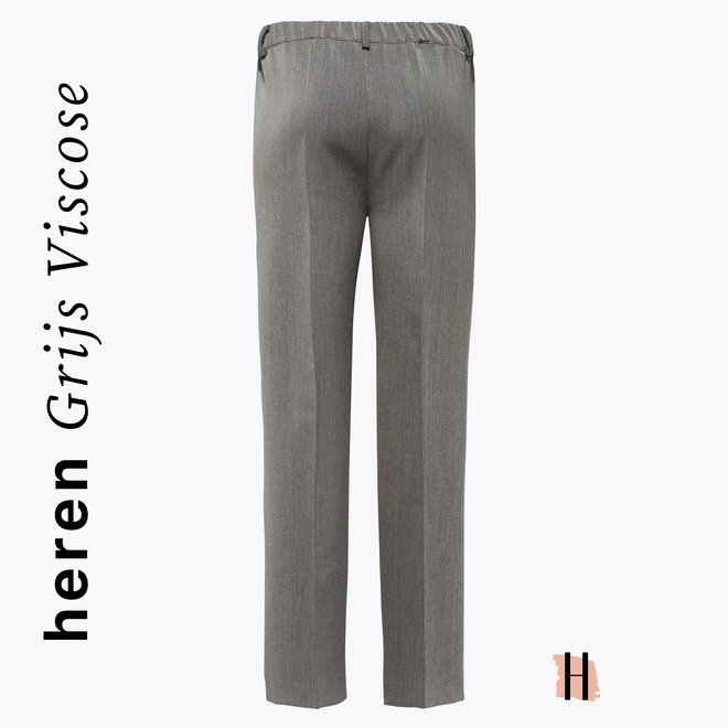 Heren Pantalon Elastische Band in Grijs