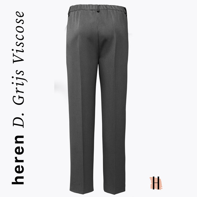 Heren Pantalon Elastische Band in Donkergrijs