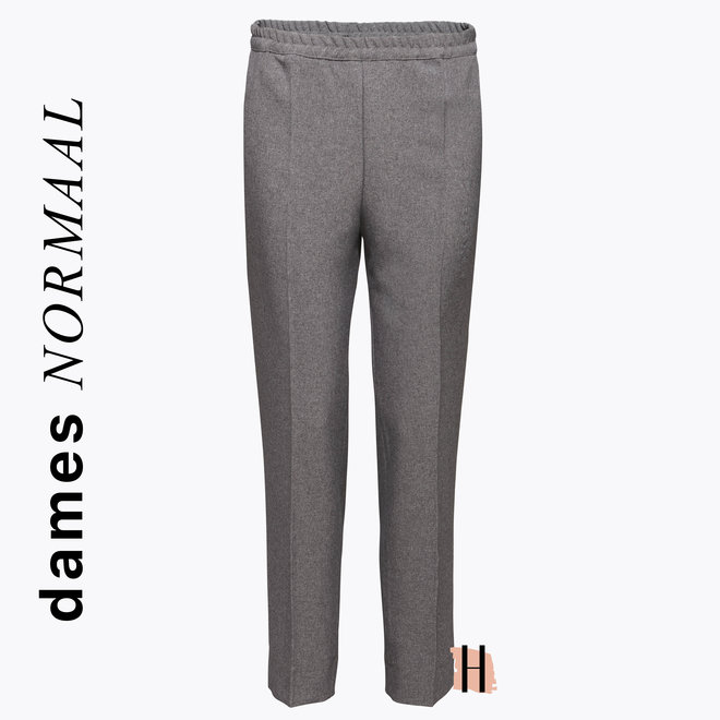 Winter Pantalon Elastiek: Grijs Gemêleerd