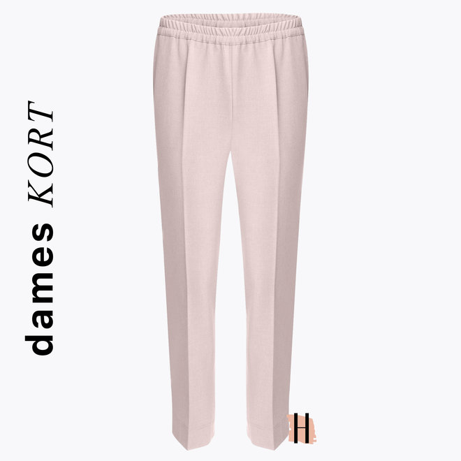 Pantalon met Elastische Band Rondom Beige