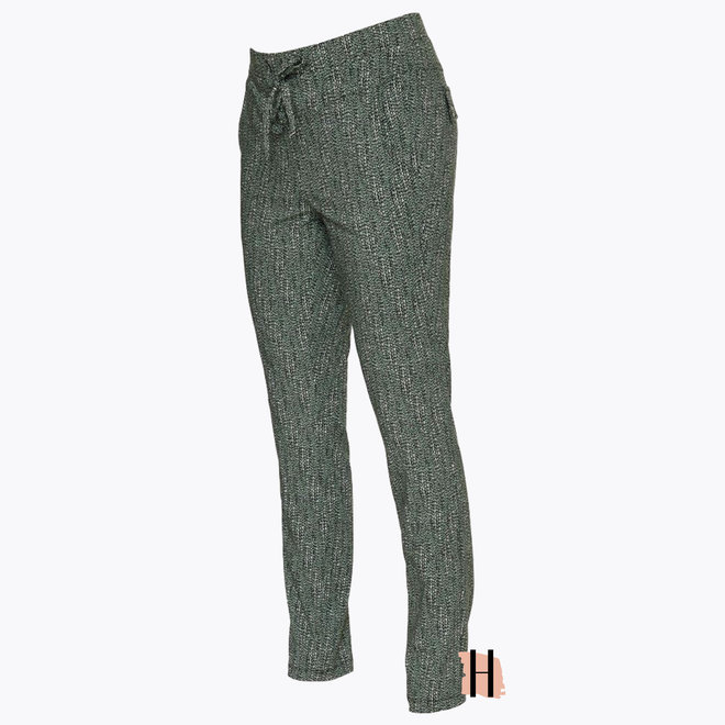 Z23 111 Kick Broek TRAVEL PRINT Salie Mix