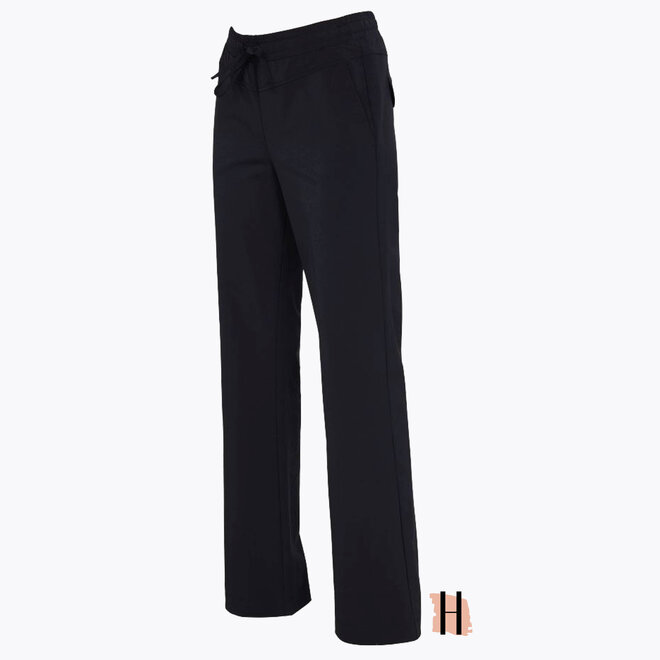 W23 118 Straight Broek Recht TRAVEL in Zwart