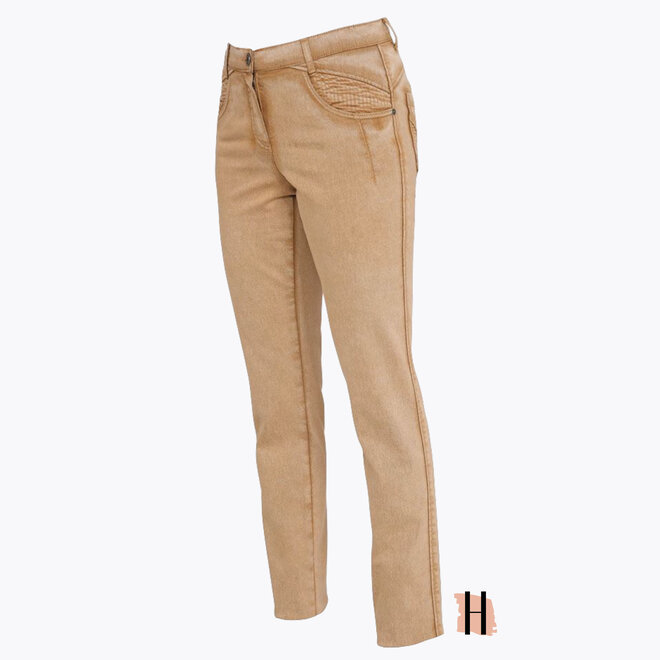 W23 112 Brocky Broek Recht SUPERSTRETCH Latte