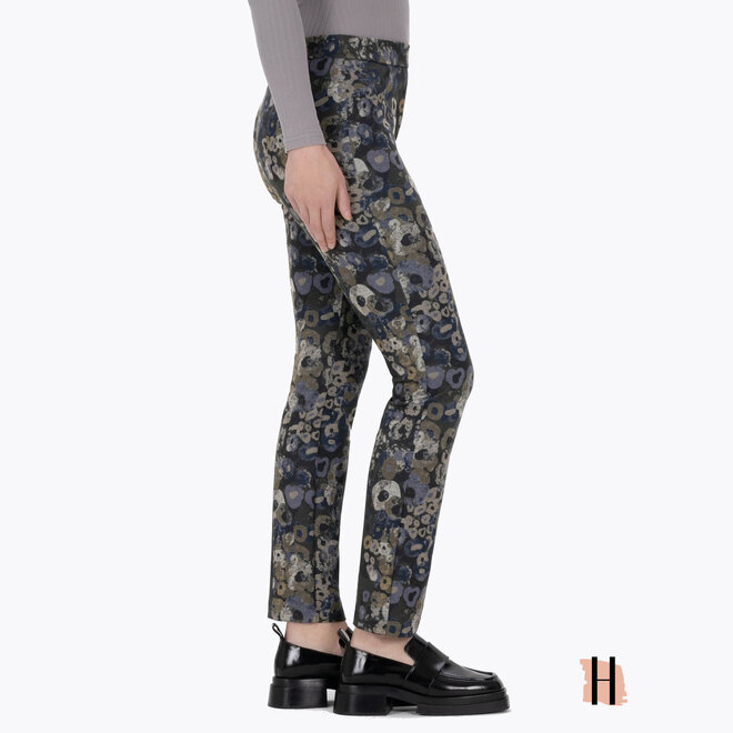 Stretch Broek met Print in Najaarskleuren "Loli"