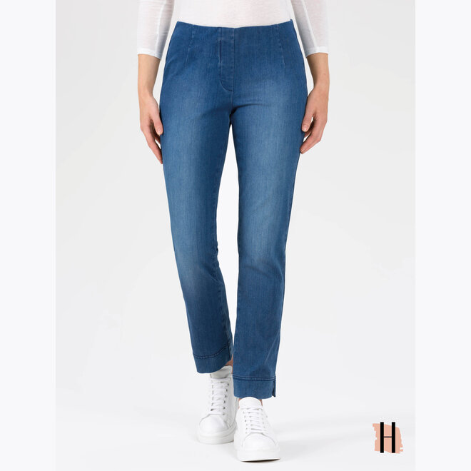 Jeans met Elastische Band, Zonder Sluiting, Recht Model, Blauw