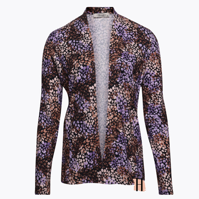 Twin-Set van Vest en T-Shirt in Paars en Bruin