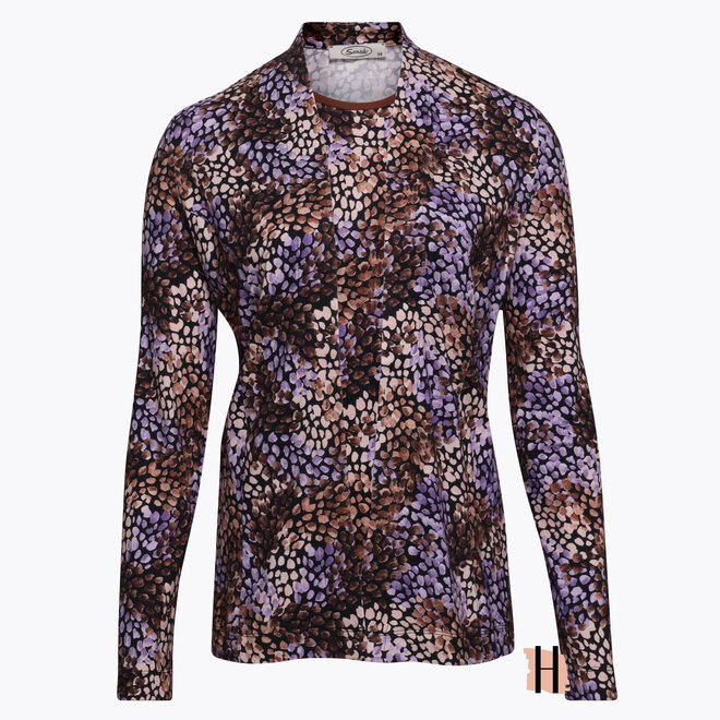 Twin-Set van Vest en T-Shirt in Paars en Bruin