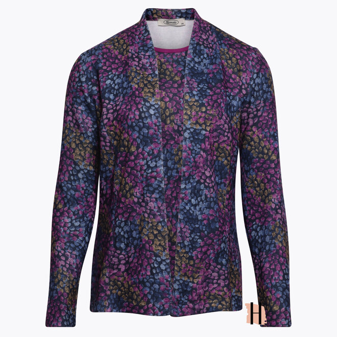 Twin-Set van Vest en T-Shirt in Blauw en Paars