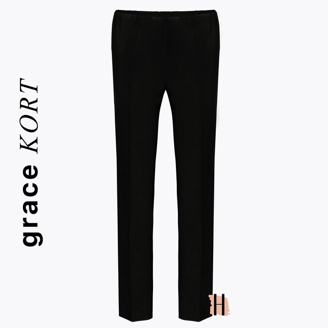 Stretch Pantalon met Elastische Band: Zwart