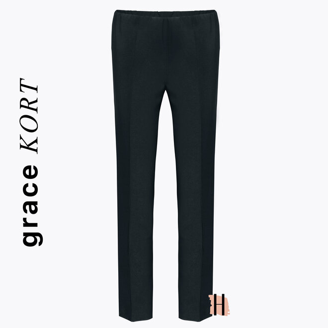 Stretch Pantalon met Elastische Band: Grijs