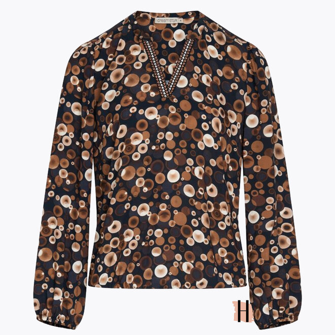 Blouson met Bruine Bol Dessin "Milly" in Toffee