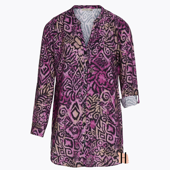 Lang Tuniek All-Over Dessin "Lea" in Cyclaam Mix