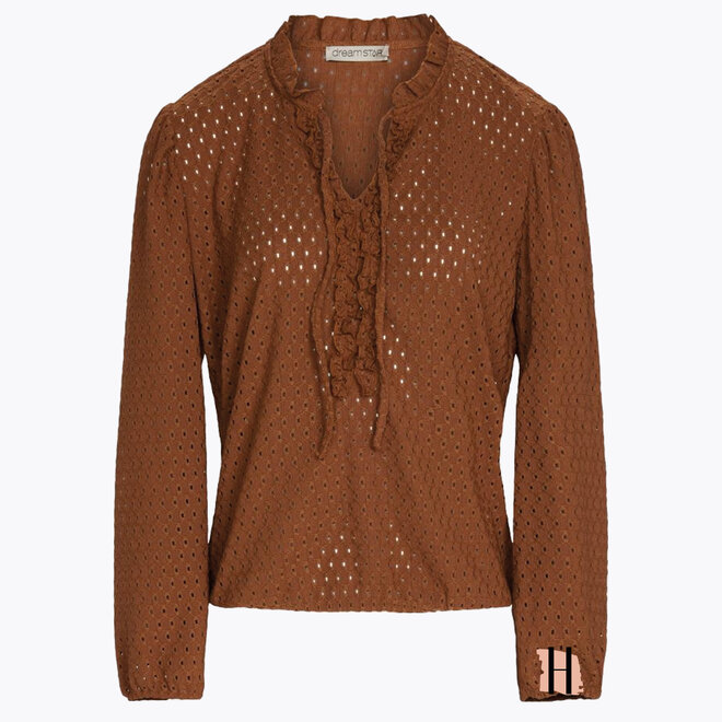 W23 206 Manilla Top Broderie in Toffee