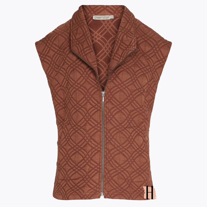W23 213 Jinx Gilet Structuur in Toffee